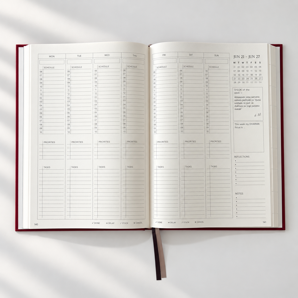 The daily planning layout.